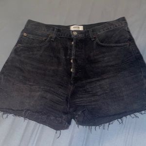 Agolde distressed jean shorts